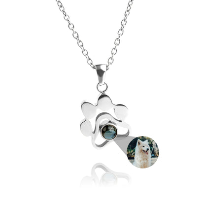 Gepersonaliseerde ketting met pootafdruk en foto