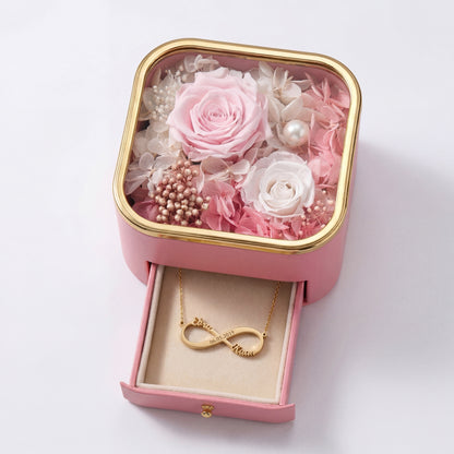 Oneindige liefde ketting met gravure