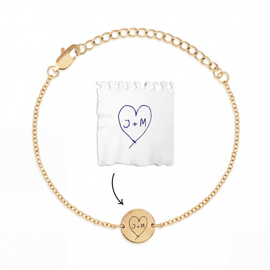 Gepersonaliseerde armband met je eigen handschrift/tekening