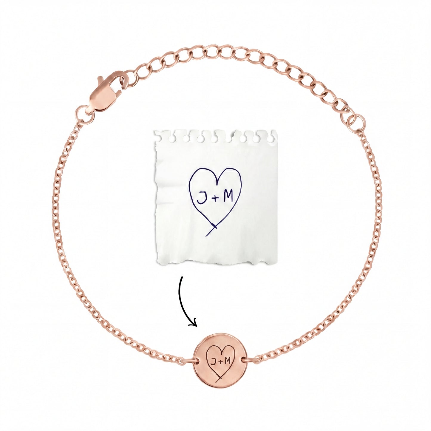 Gepersonaliseerde armband met je eigen handschrift/tekening