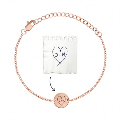 Gepersonaliseerde armband met je eigen handschrift/tekening
