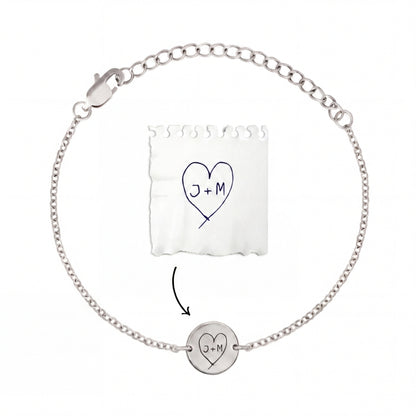 Gepersonaliseerde armband met je eigen handschrift/tekening