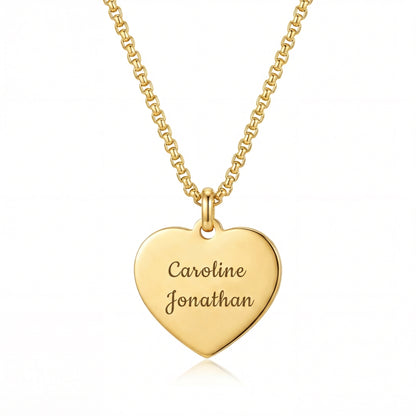 Hart ketting met persoonlijke gravure