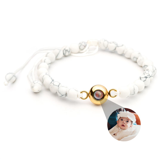 Gepersonaliseerde foto armband - Parels