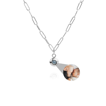Fotoketting met je eigen foto - Paper Clip Ketting