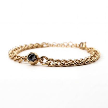Foto armband met je eigen foto - Cubaanse Ketting
