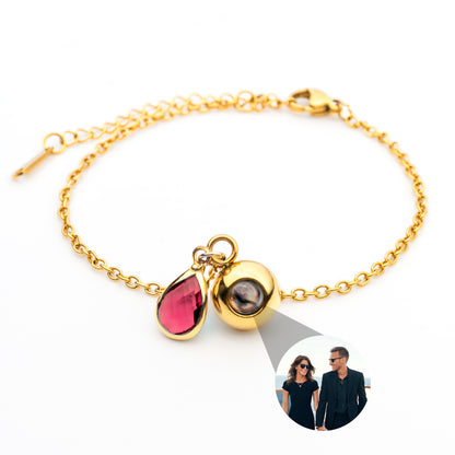 Foto armband met jouw foto - Geboortesteen