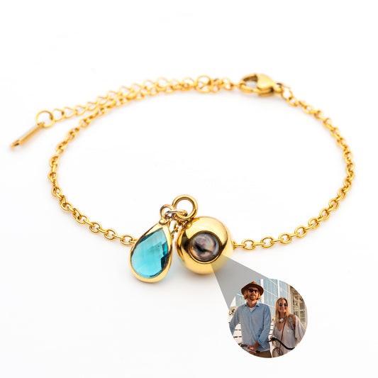 Foto armband met jouw foto - Geboortesteen