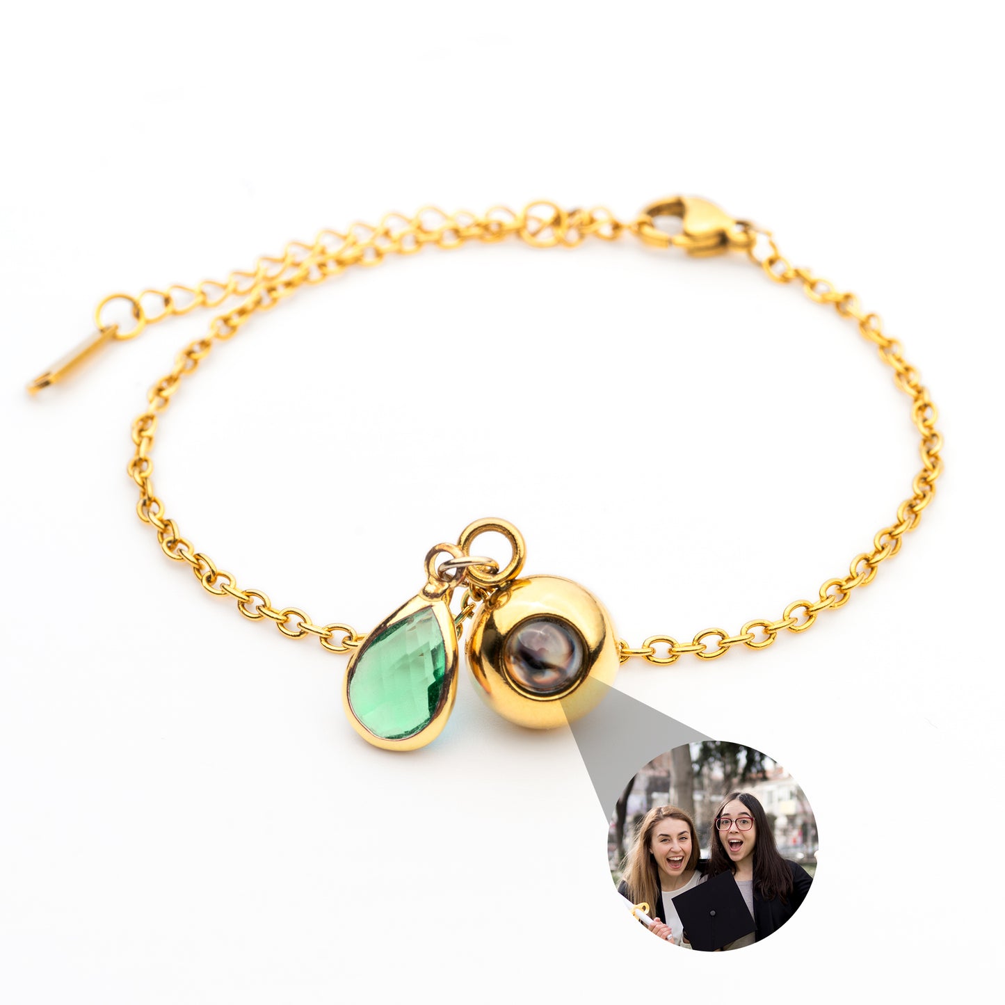 Foto armband met jouw foto - Geboortesteen