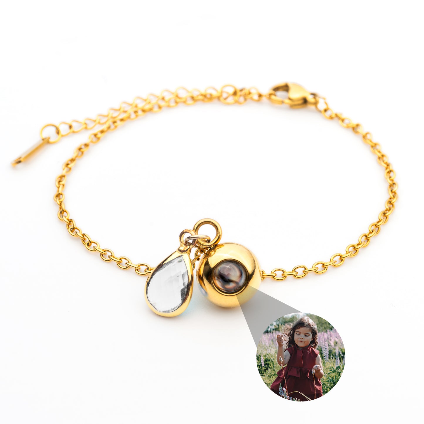 Foto armband met jouw foto - Geboortesteen