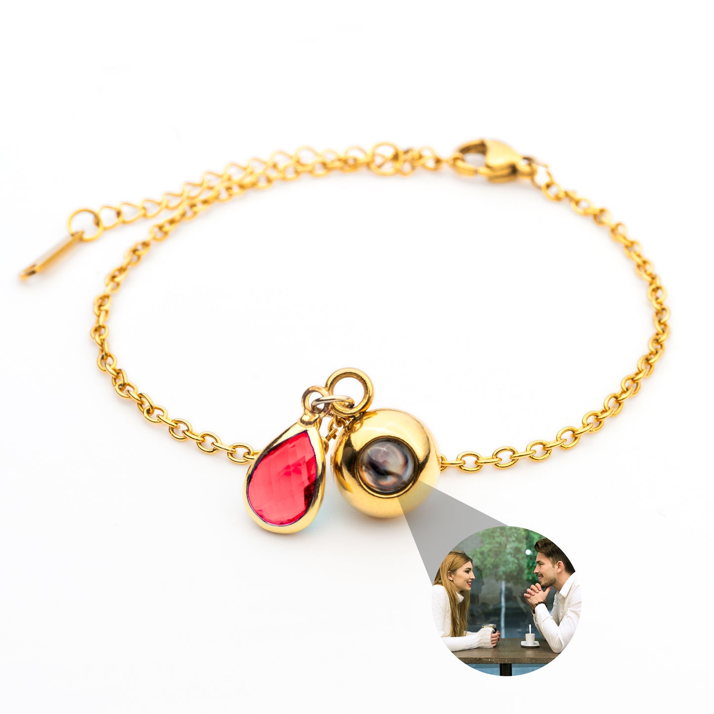Foto armband met jouw foto - Geboortesteen