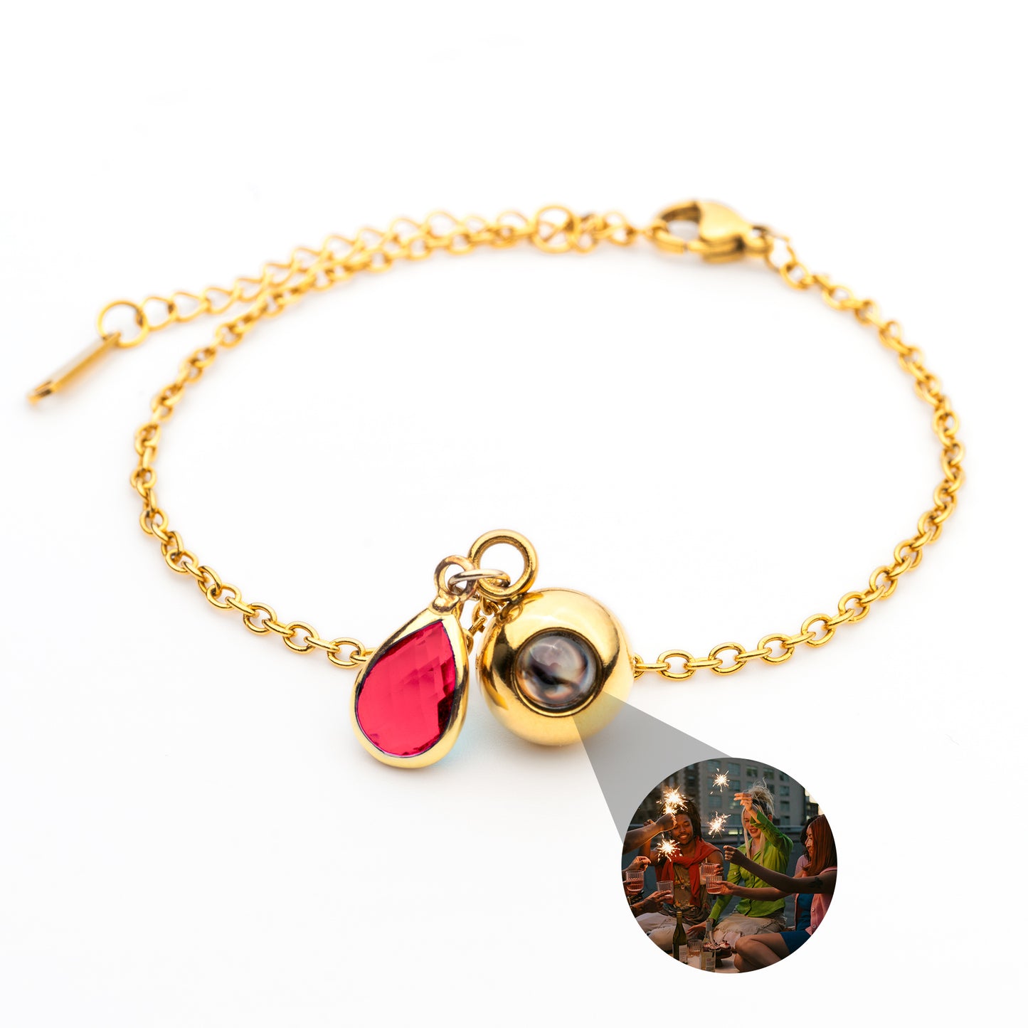 Foto armband met jouw foto - Geboortesteen