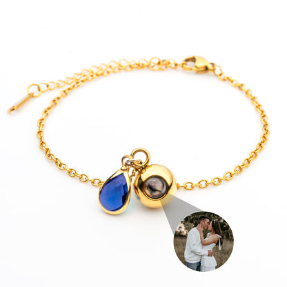 Foto armband met jouw foto - Geboortesteen