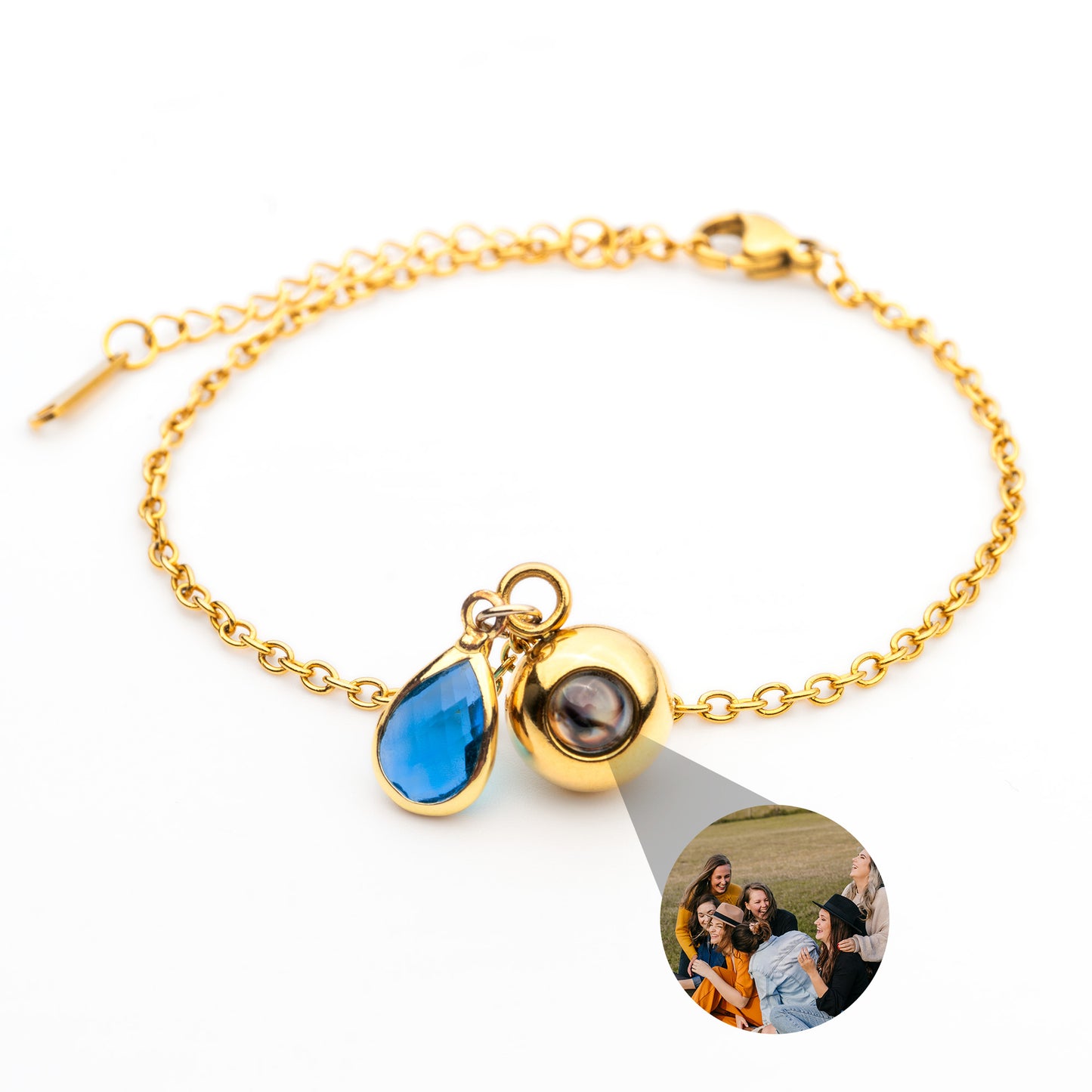 Foto armband met jouw foto - Geboortesteen