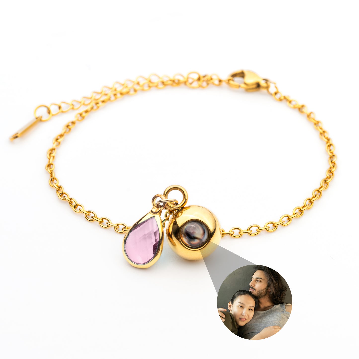 Foto armband met jouw foto - Geboortesteen