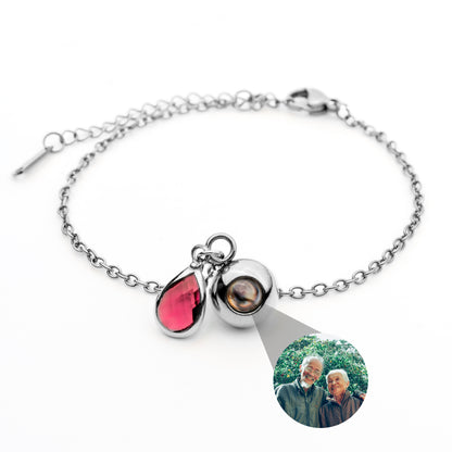 Foto armband met jouw foto - Geboortesteen