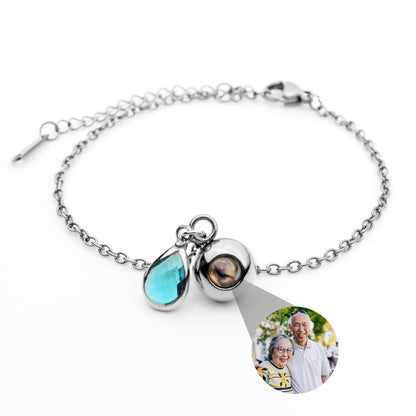 Foto armband met jouw foto - Geboortesteen
