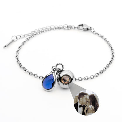 Foto armband met jouw foto - Geboortesteen