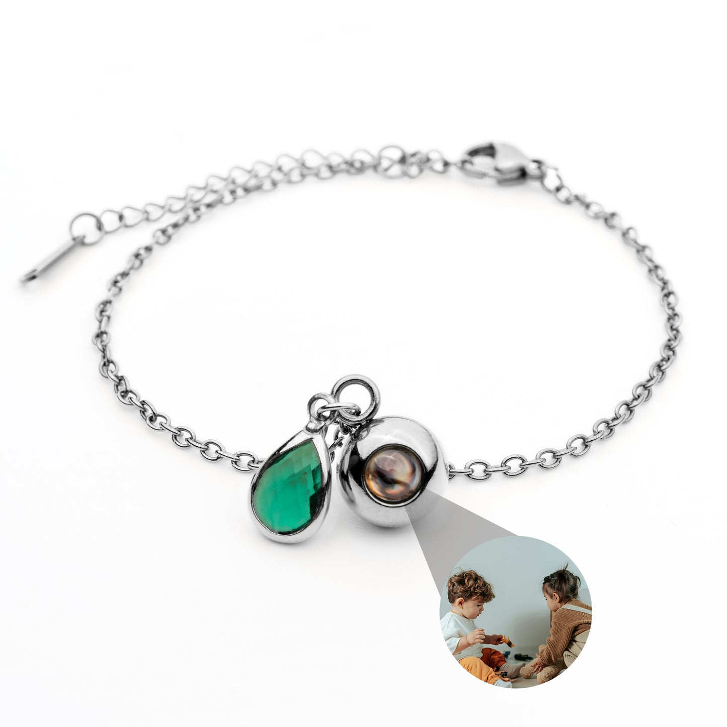 Foto armband met jouw foto - Geboortesteen