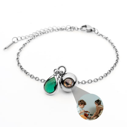 Foto armband met jouw foto - Geboortesteen