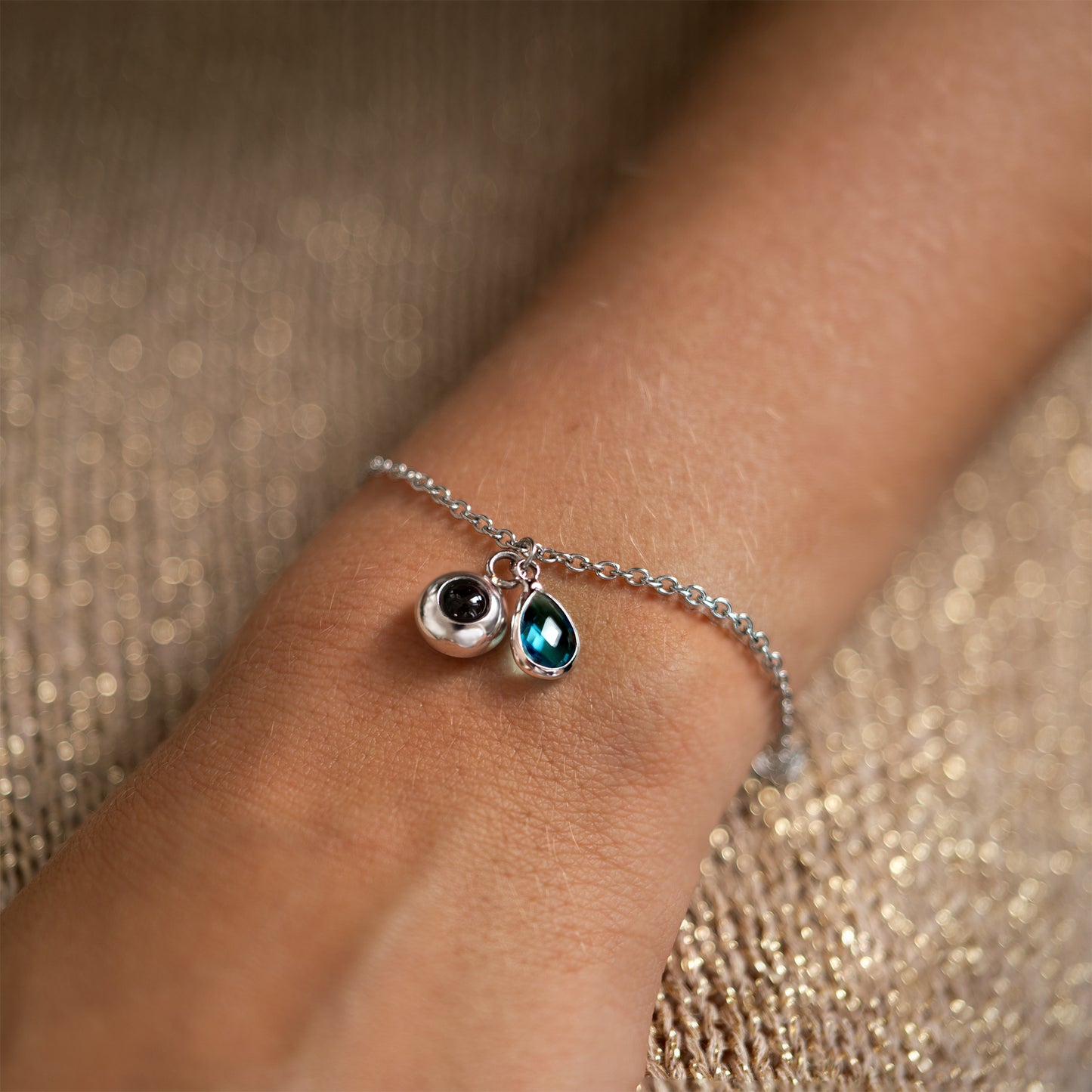 Foto armband met jouw foto - Geboortesteen