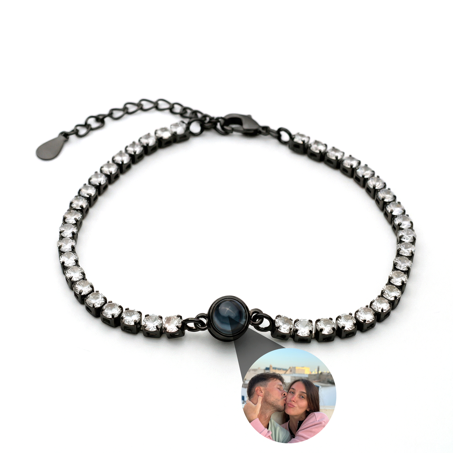 Foto armband met jouw foto - Tennis Zirconia