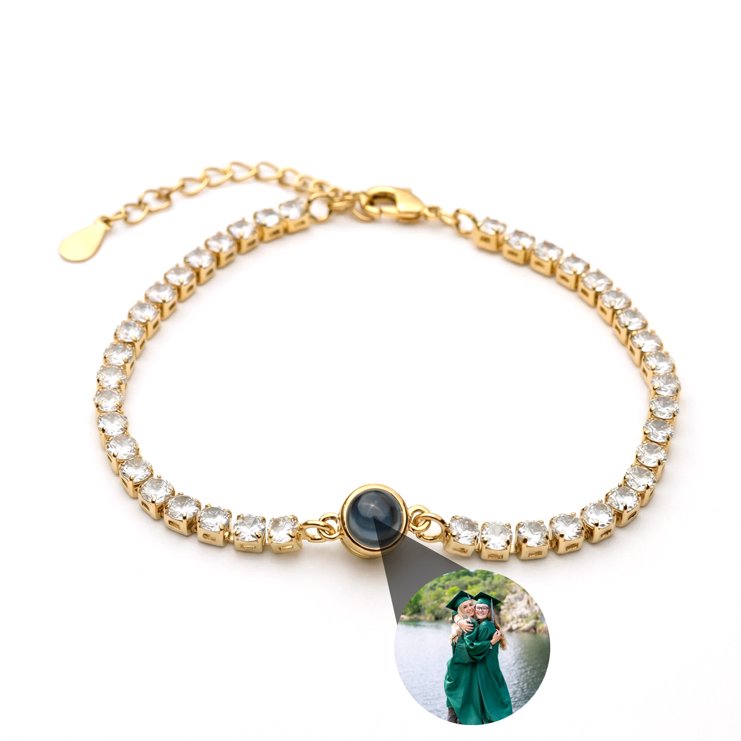 Foto armband met jouw foto - Tennis Zirconia