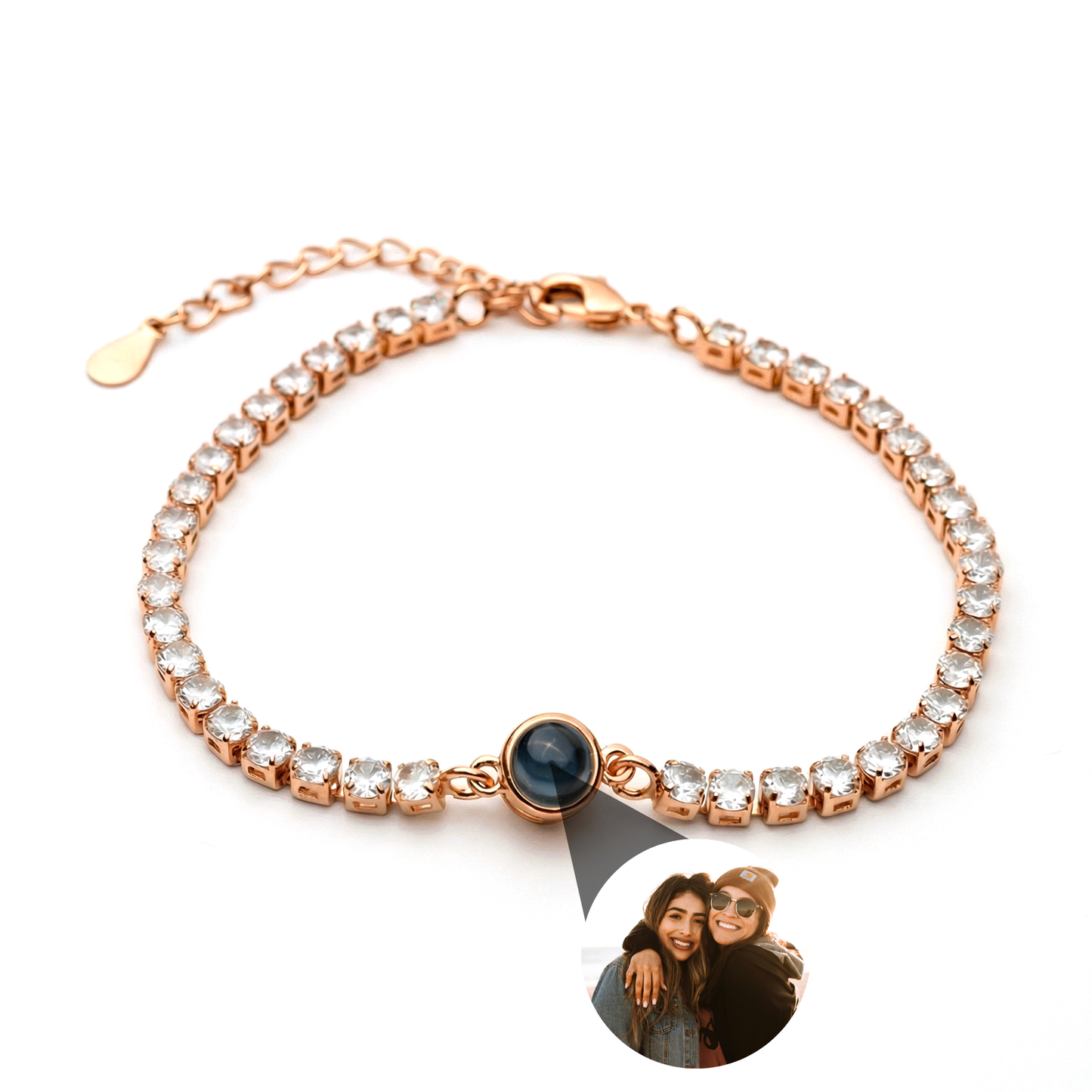 Foto armband met jouw foto - Tennis Zirconia