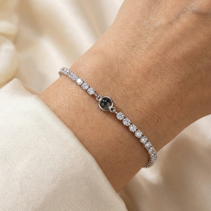 Foto armband met jouw foto - Tennis Zirconia