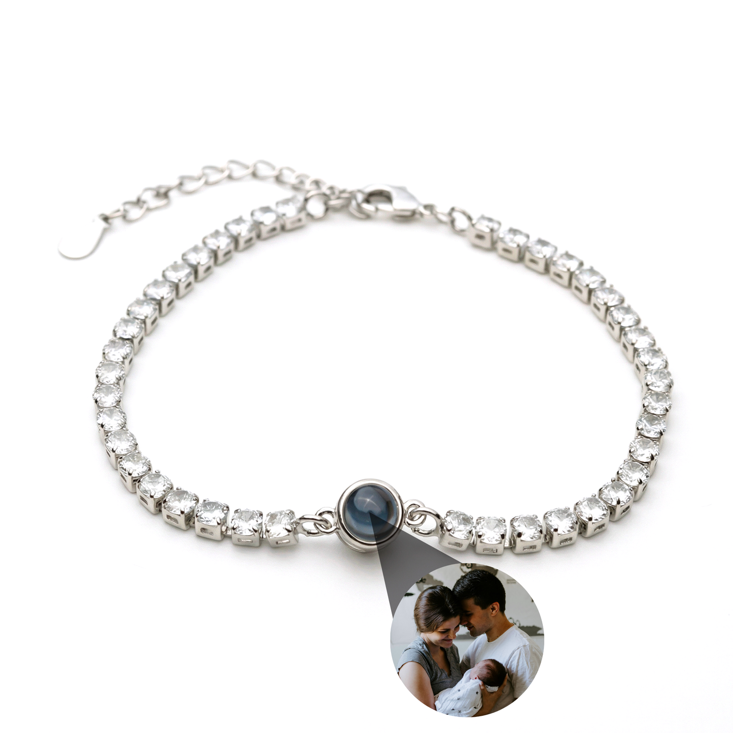 Foto armband met jouw foto - Tennis Zirconia