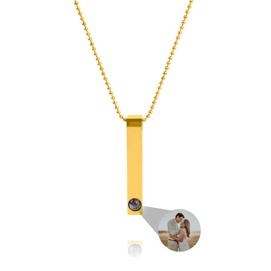 Fotoketting met je eigen foto - Staaf met bolletjesketting