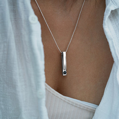 Fotoketting met je eigen foto - Staaf met bolletjesketting