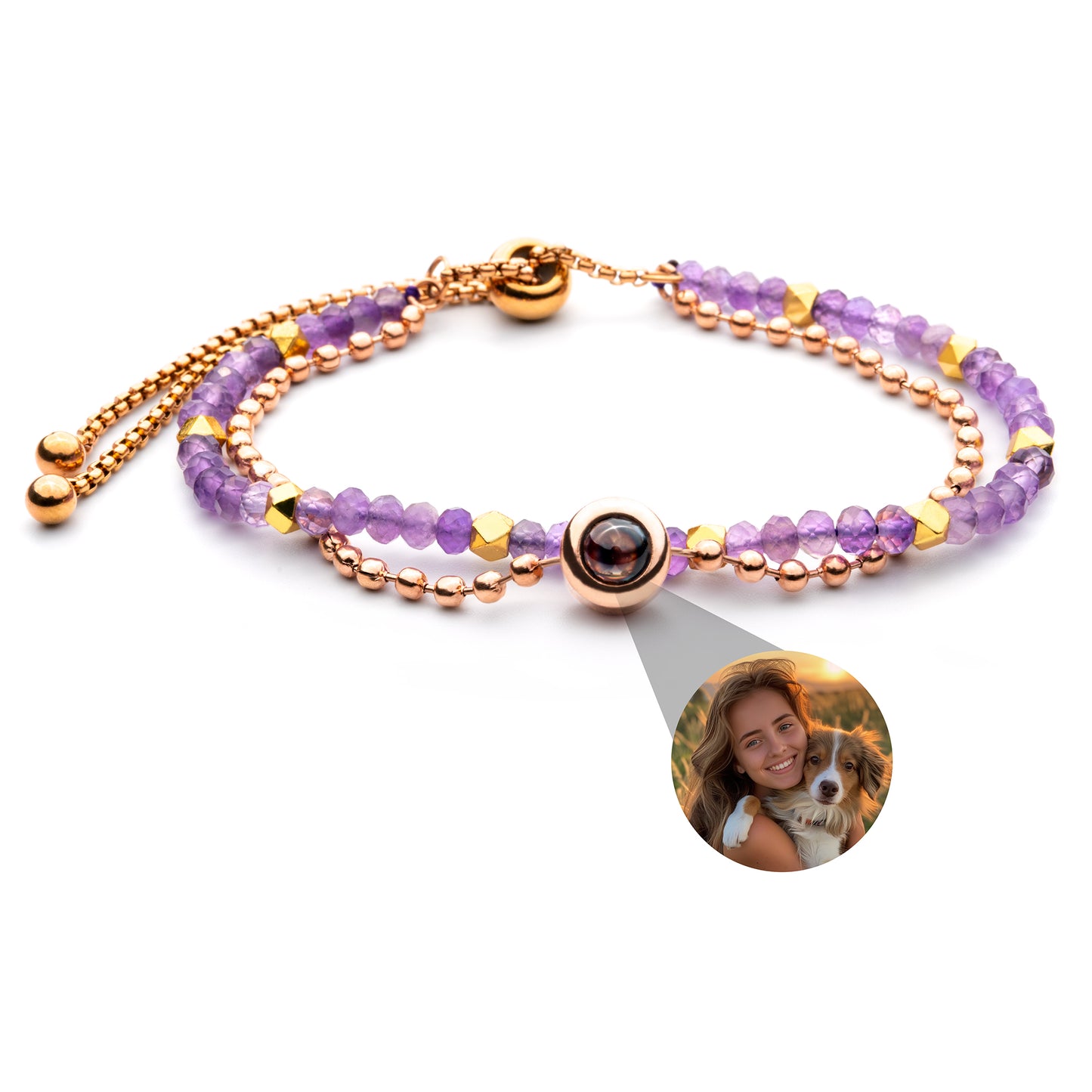 Foto armband met je eigen foto - kristal