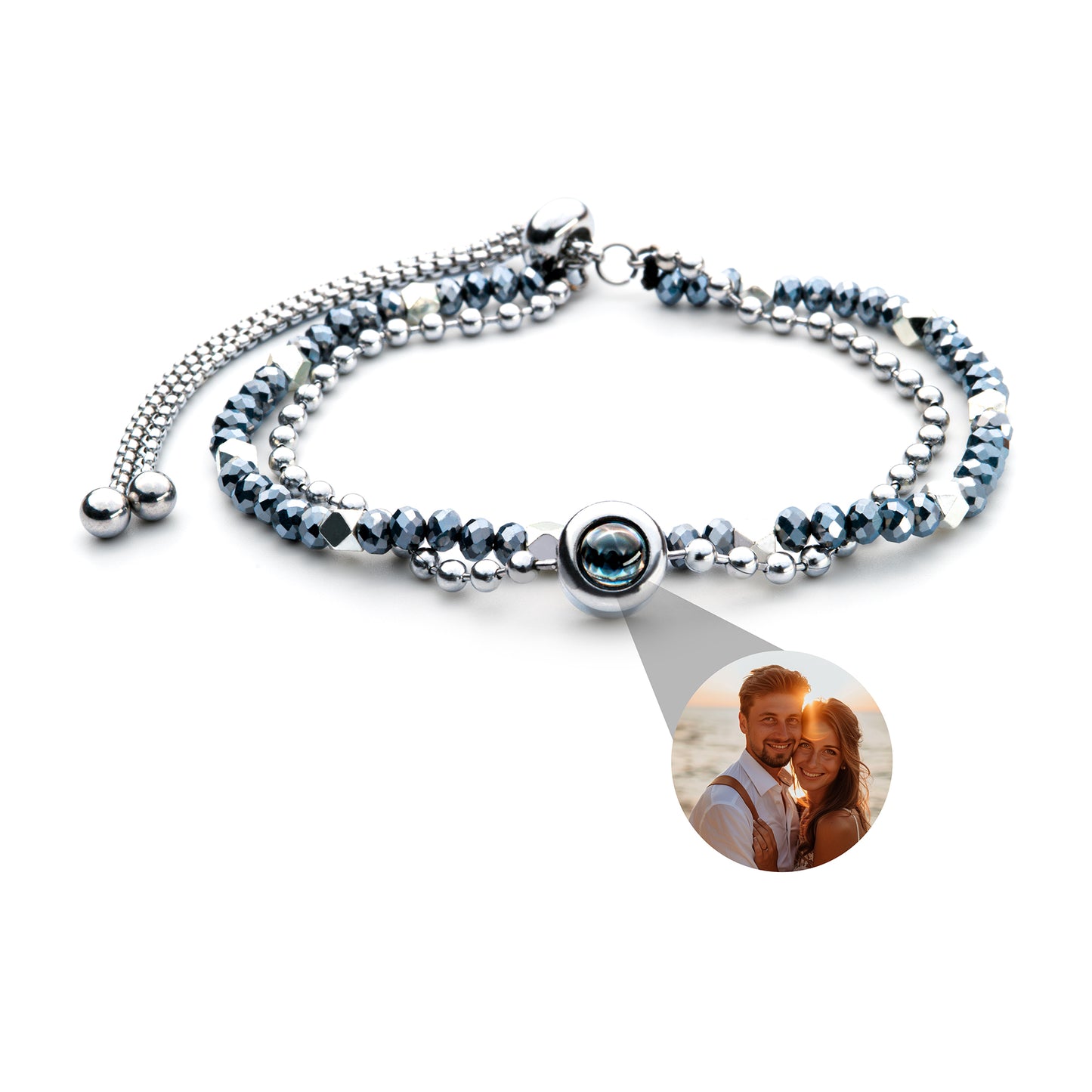 Foto armband met je eigen foto - kristal