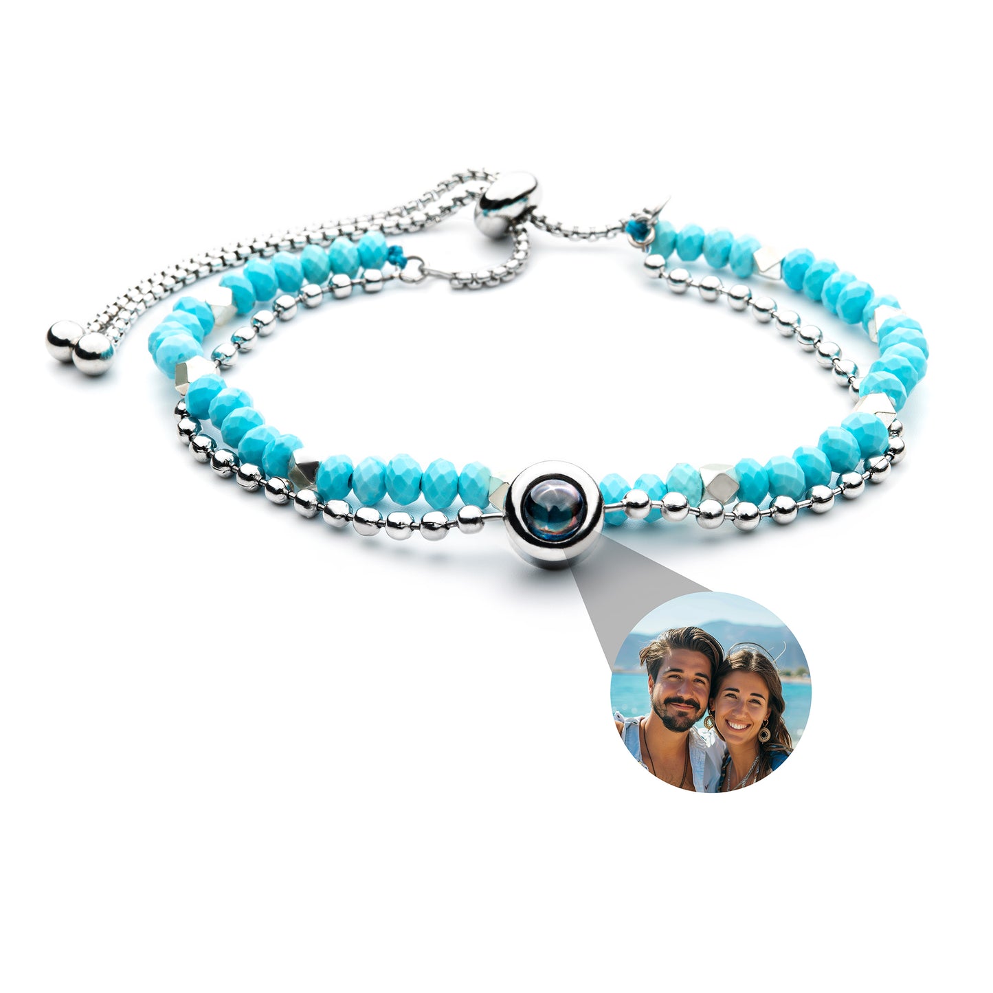 Foto armband met je eigen foto - kristal