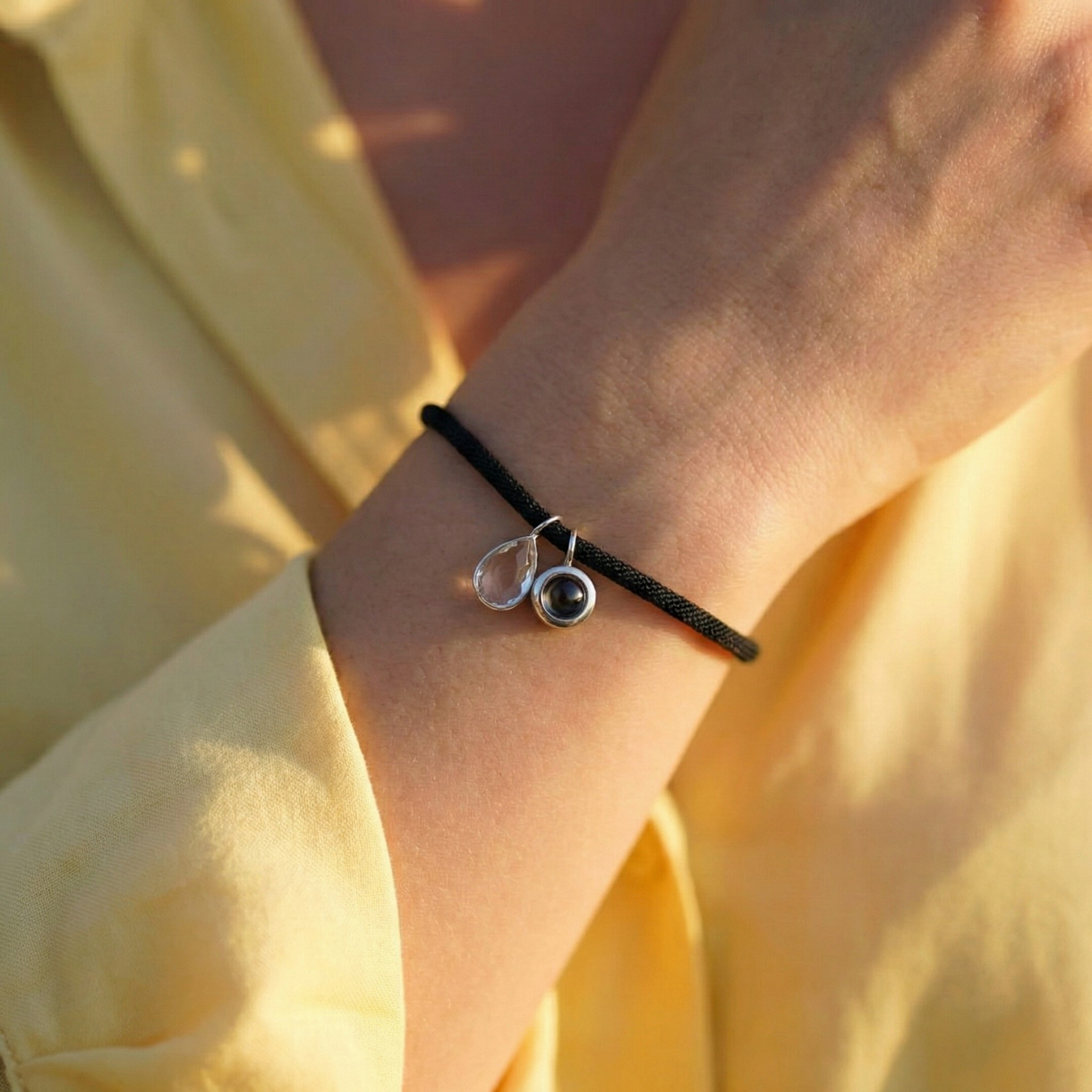 Foto armband met jouw foto - Essence Geboortesteen