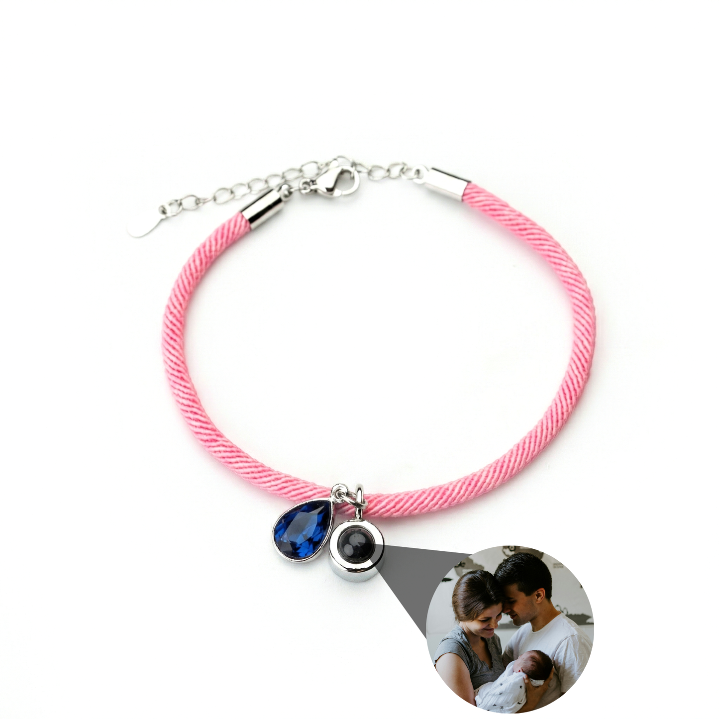 Foto armband met jouw foto - Essence Geboortesteen