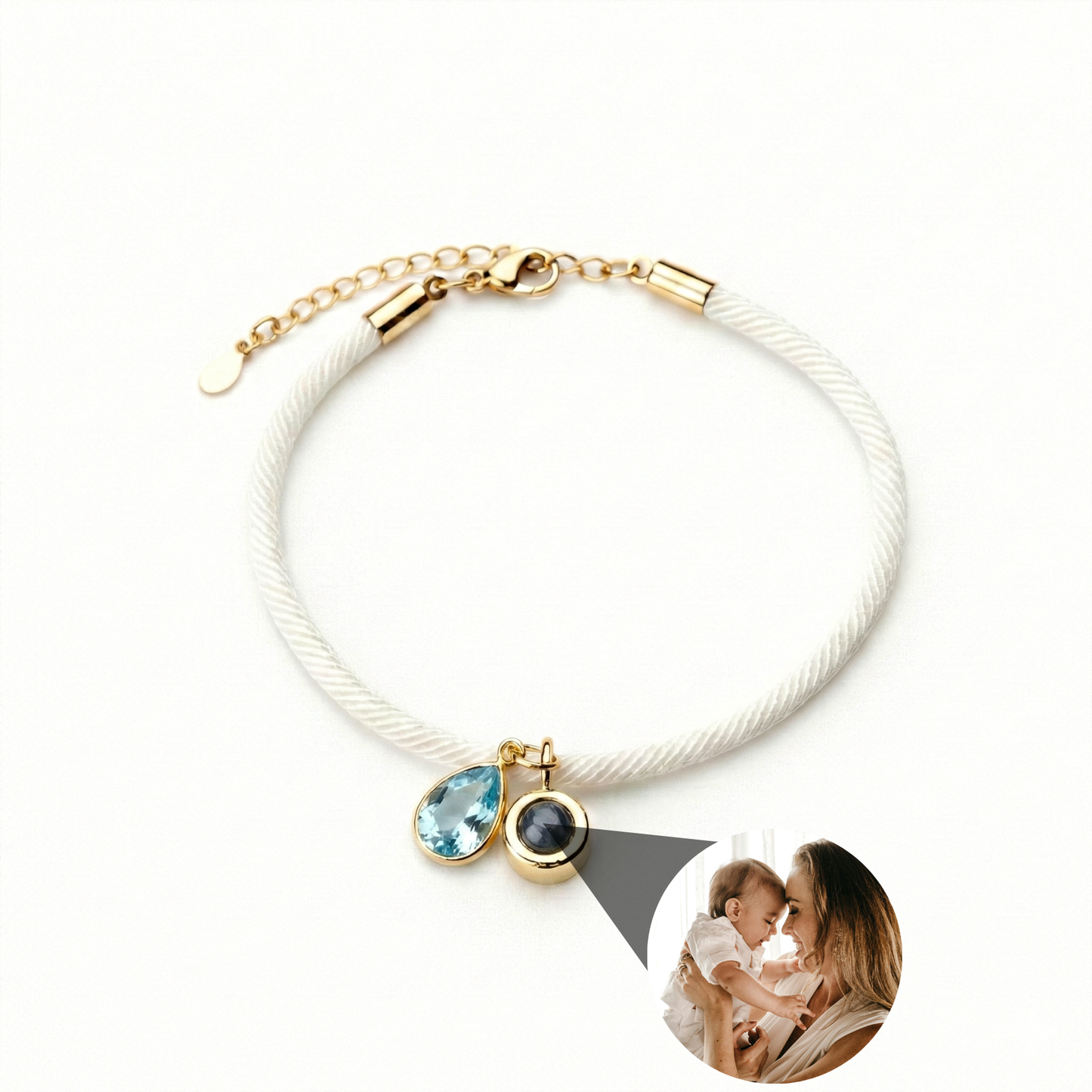 Foto armband met jouw foto - Essence Geboortesteen
