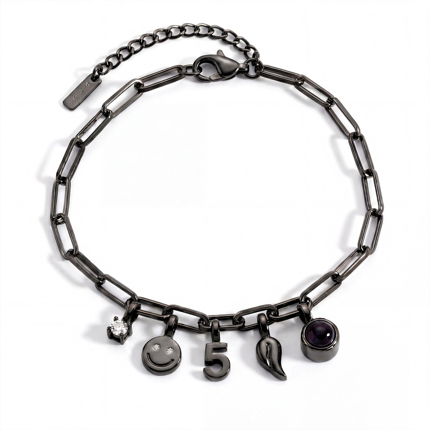 Gepersonaliseerde Charm Armband - Paperclip