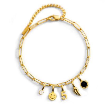 Paperclip Charm Armband – Gepersonaliseerd