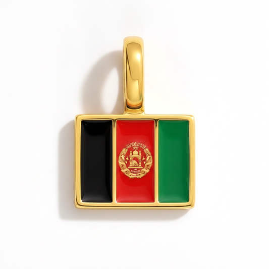 Charm Afghanistan – eckig gold