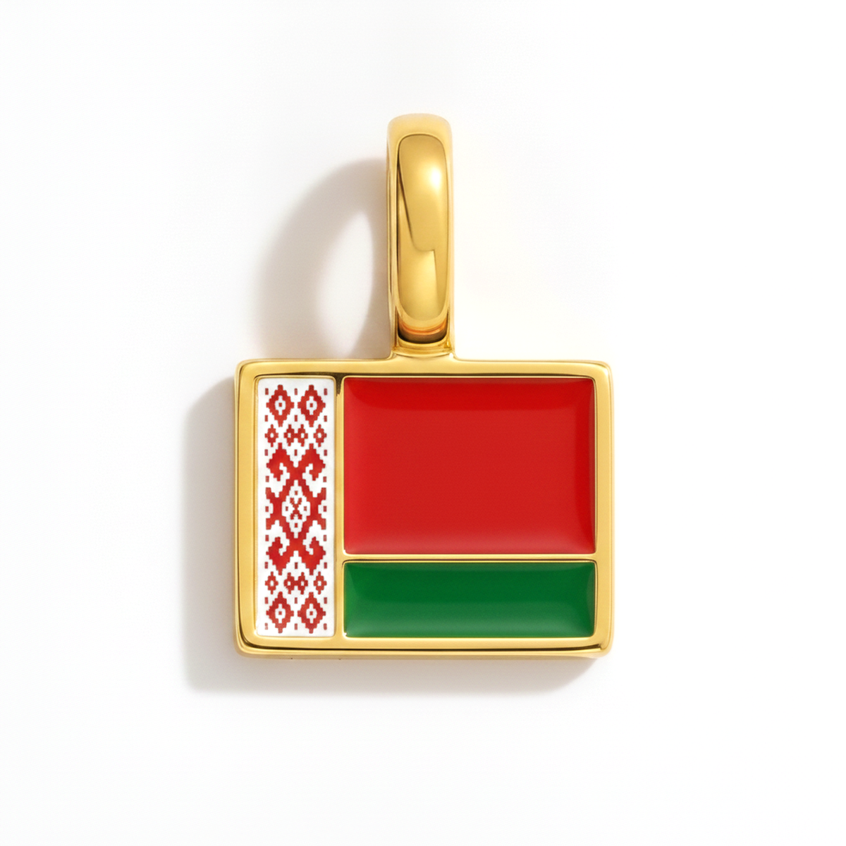 Charm Belarus – eckig gold