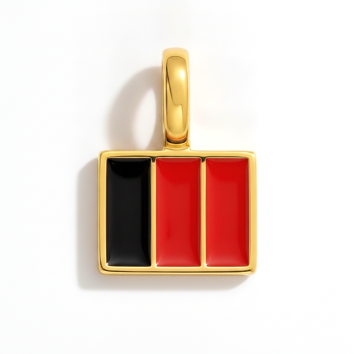 Charm België – eckig gold