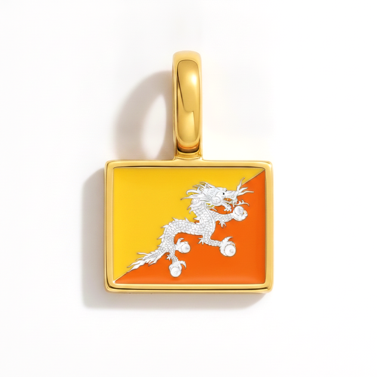 Charm Bhutan – eckig gold
