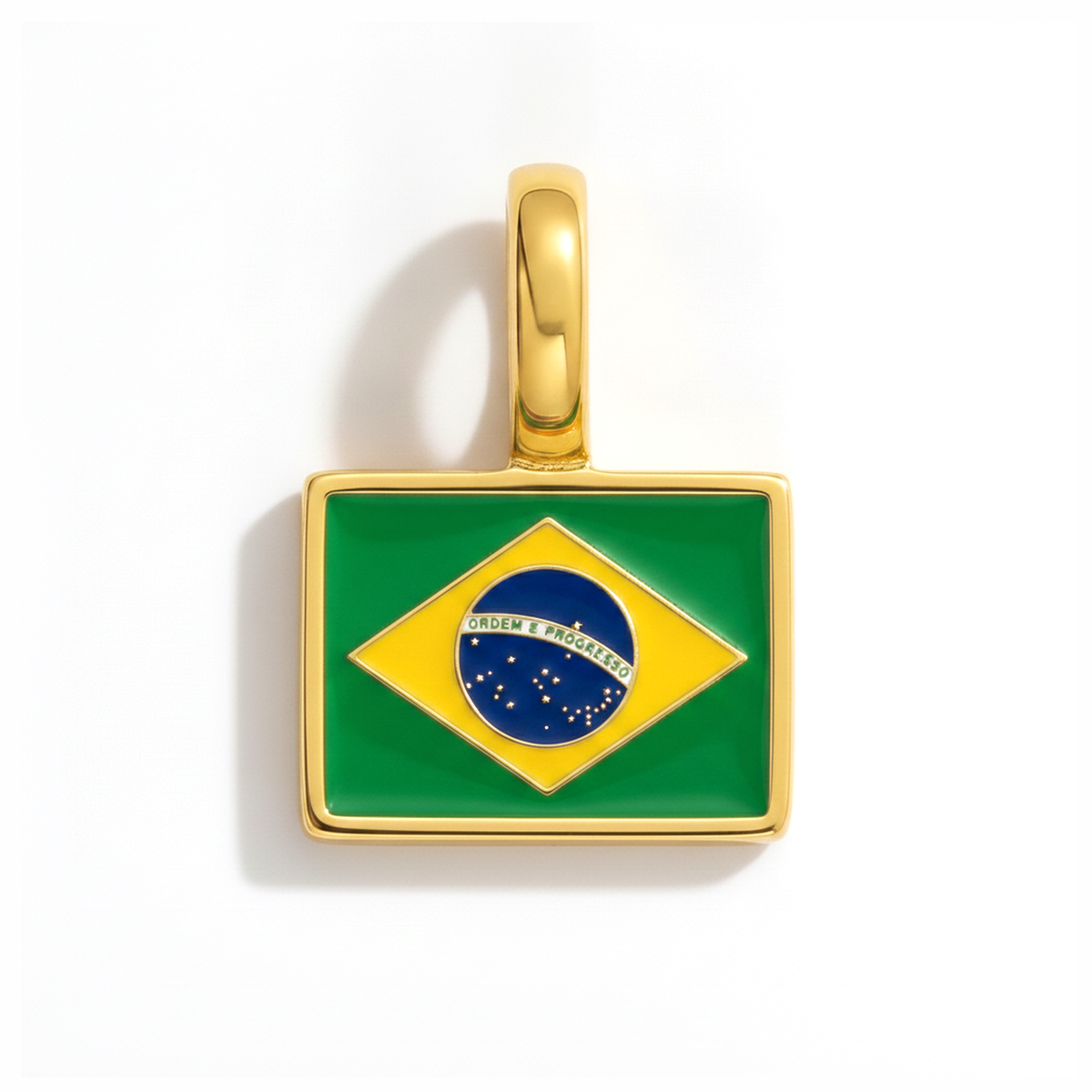 Charm Brazilië – eckig gold