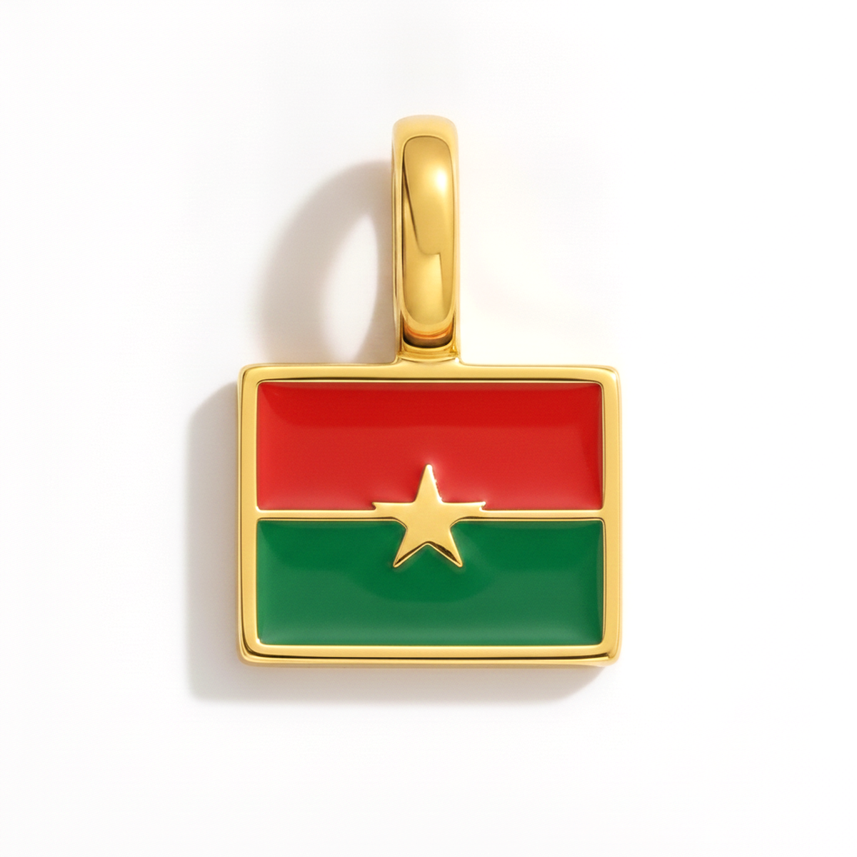 Charm Burkina Faso – eckig gold