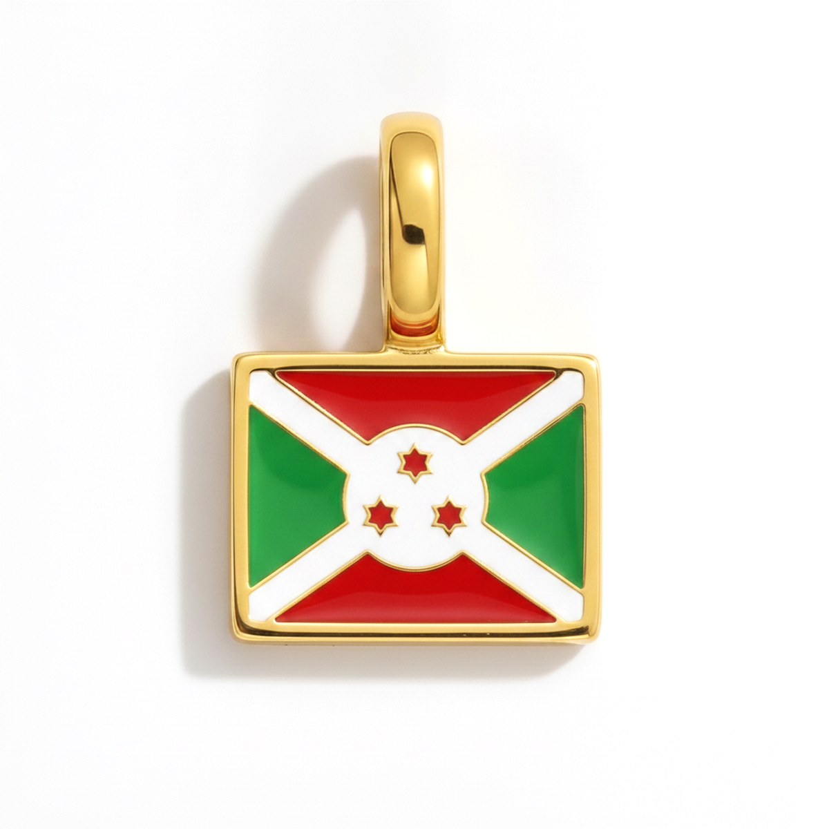 Charm Burundi – eckig gold