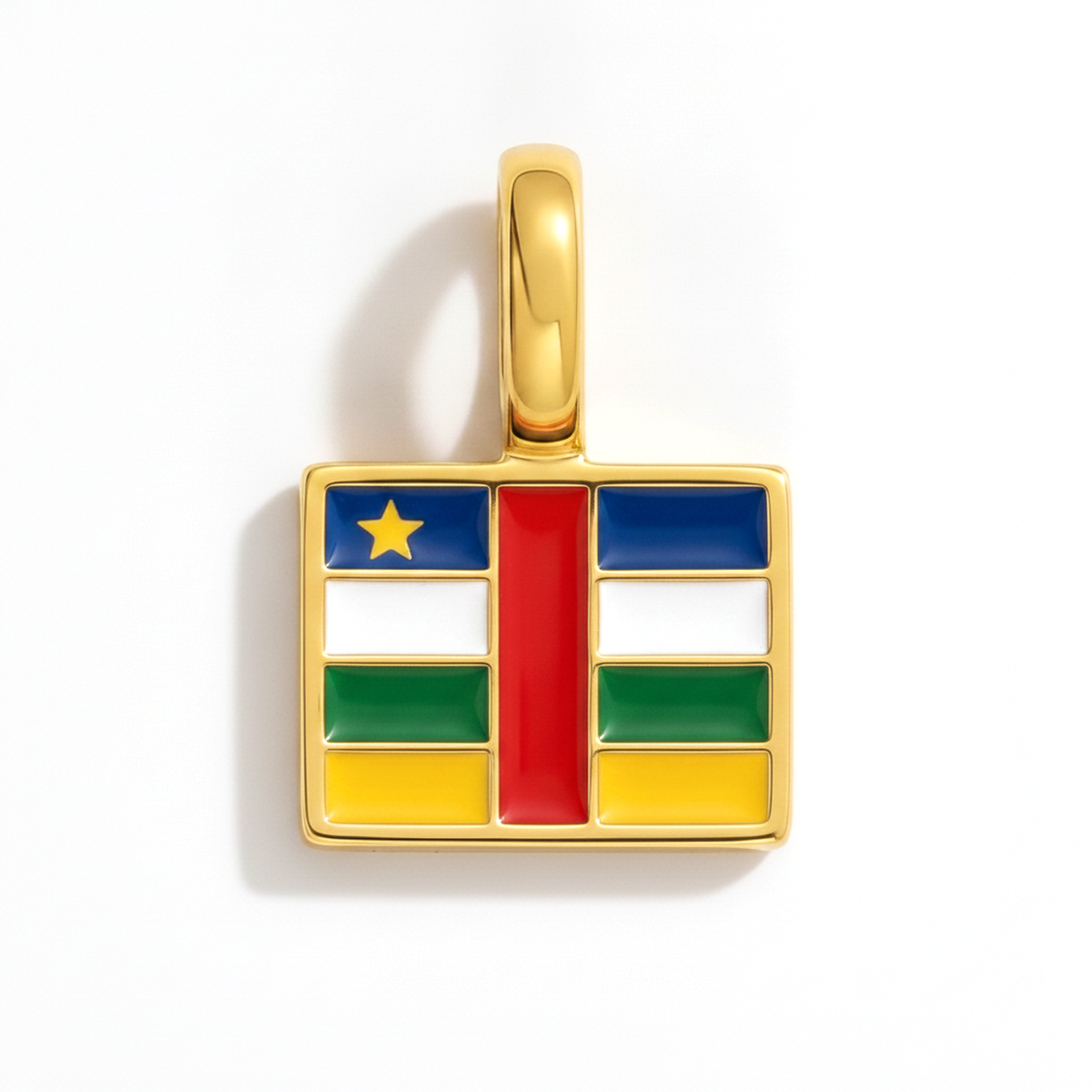 Charm Centraal-Afrikaanse Republiek – eckig gold