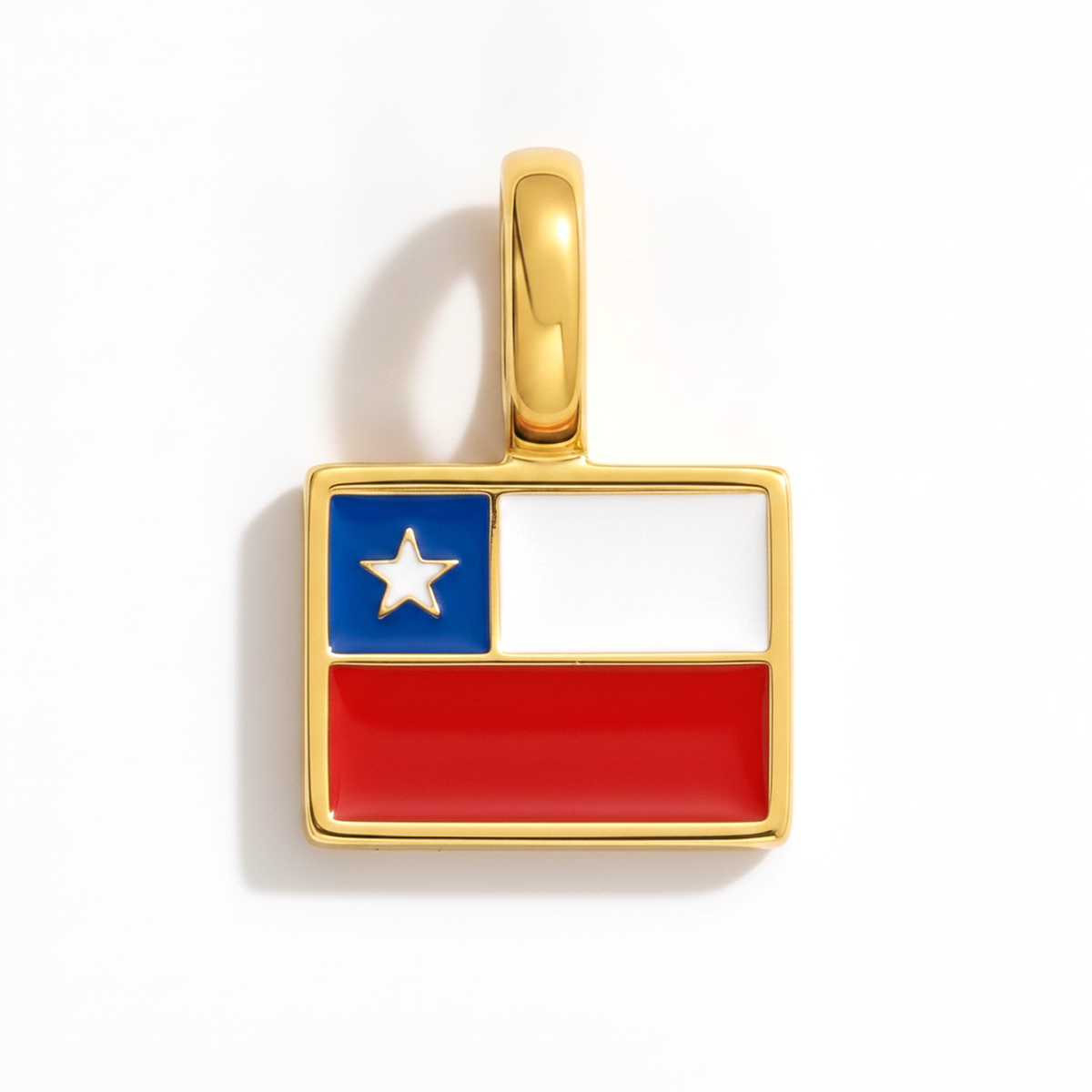Charm Chili – eckig gold