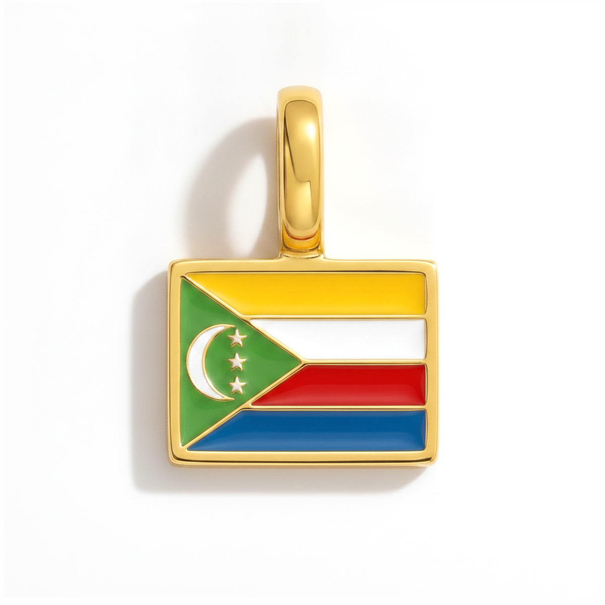 Charm Comoren – eckig gold